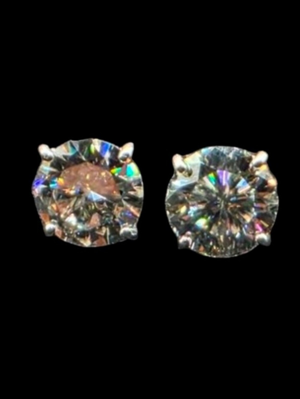 4.0 CTW Moissanite Stud Earrings • .925 Sterling Silver 8mm Round Luxury Sparkle